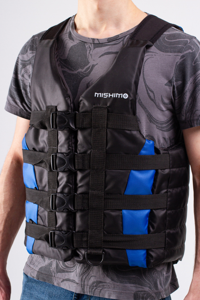 Жилет спасательный MISHIMO PRO Премиум качества Черно-синий в Смоленске