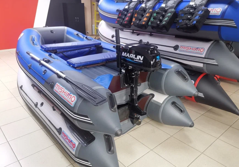 КОМПЛЕКТ ЛОДКА MISHIMO LITE 315 + МОТОР 5л.с в Смоленске