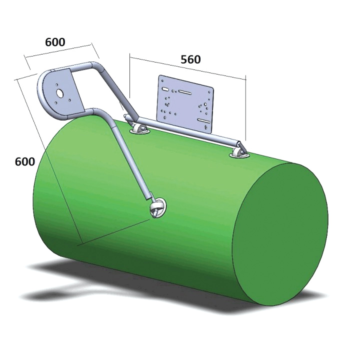 Стойка рулевая с креплением на баллон надувной лодки 25мм в Смоленске