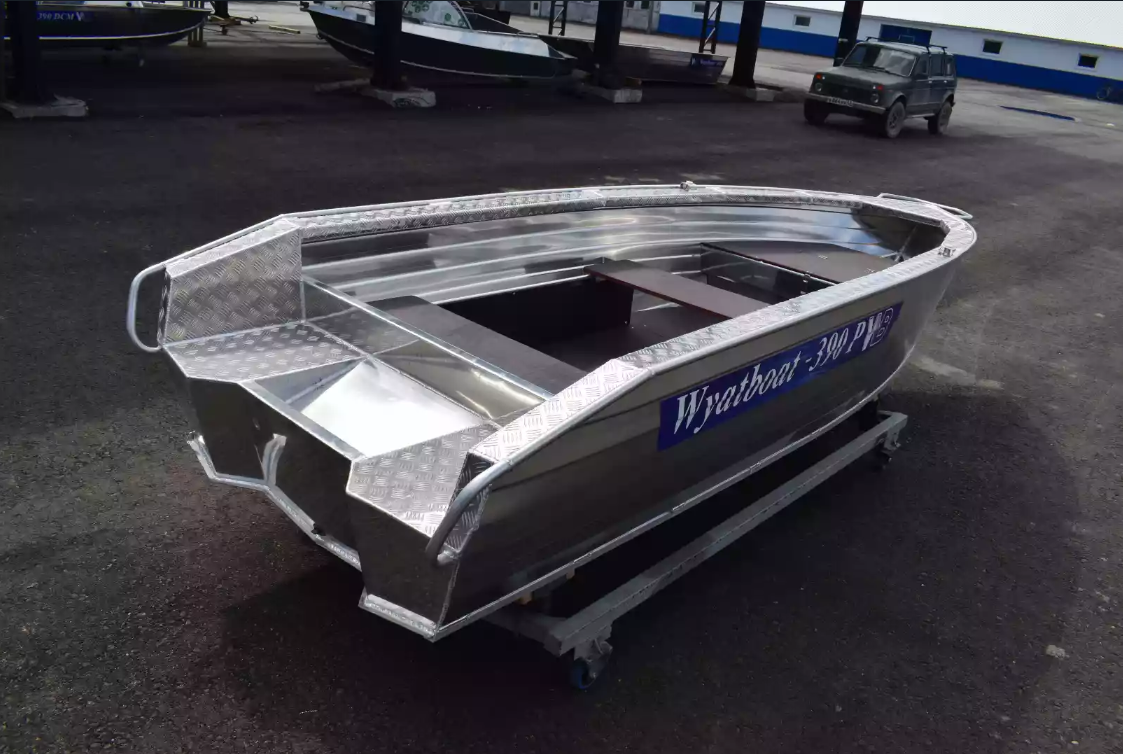 Алюминиевая лодка Wyatboat-390Р Увеличенный борт в Смоленске