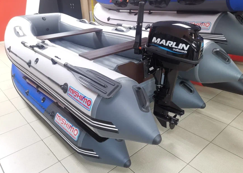 КОМПЛЕКТ ЛОДКА MISHIMO LITE 350 + МОТОР 9,8 Л.С. в Смоленске