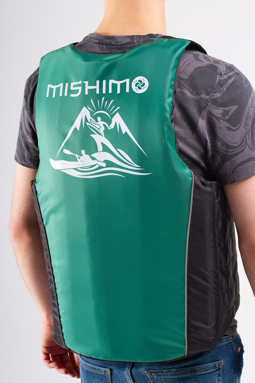 Жилет спасательный MISHIMO PRO Премиум качества Черно-зеленый в Смоленске