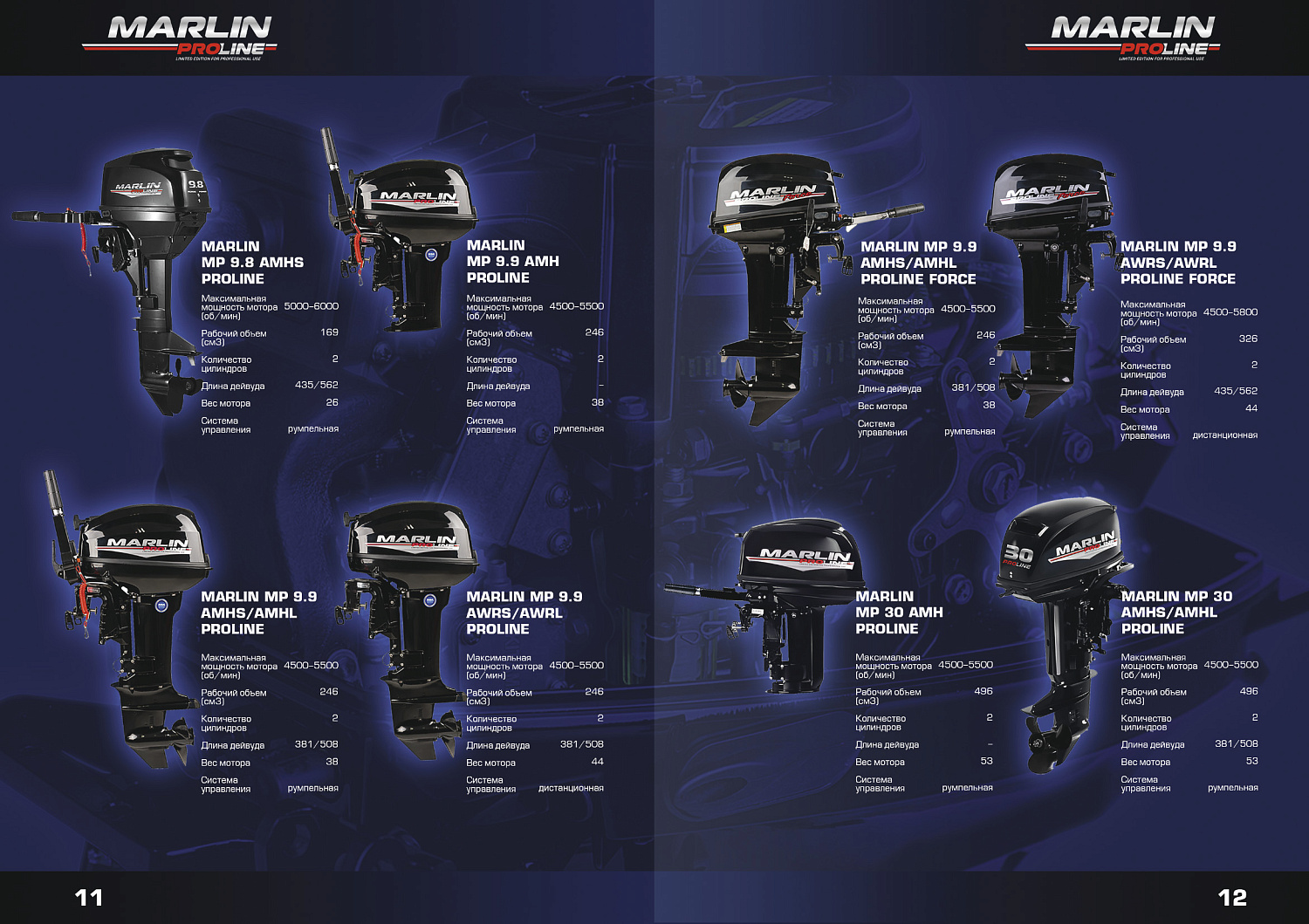 Лодочный мотор MARLIN PROLINE MP 9.9 (20) AWRL FORCE в Смоленске