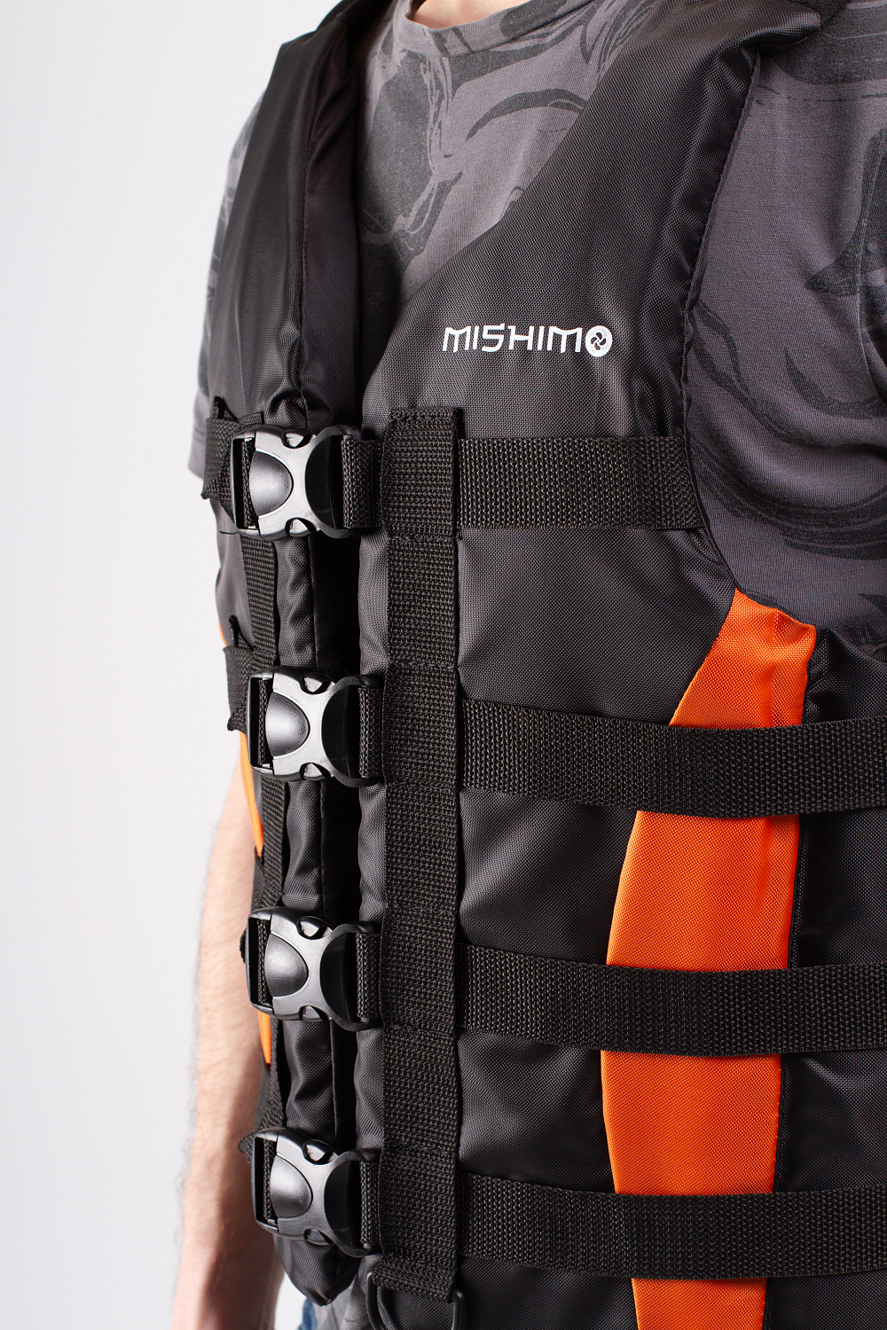 Жилет спасательный MISHIMO PRO Премиум качества Черно-оранжевый в Смоленске