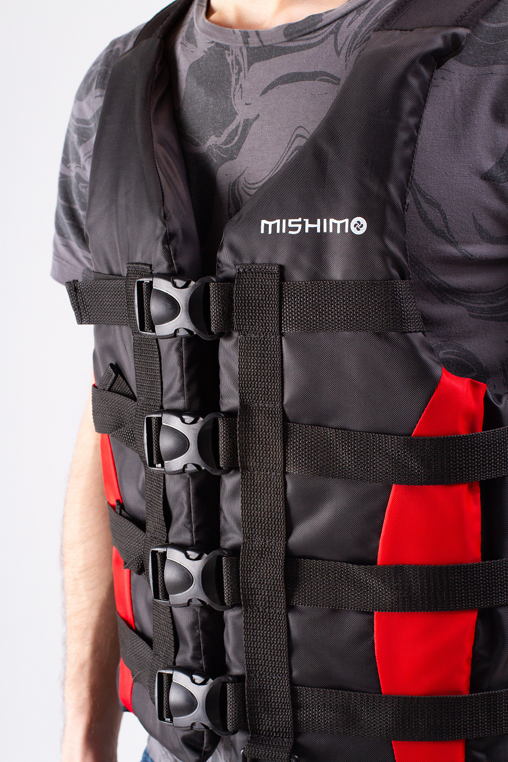 Жилет спасательный MISHIMO PRO Премиум качества Черно-красный в Смоленске